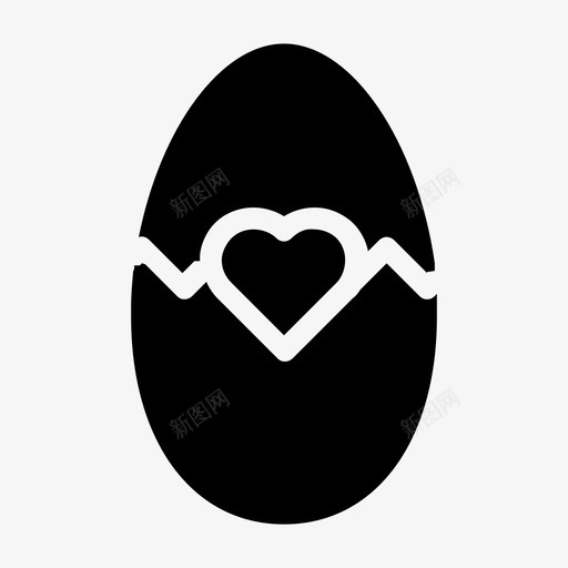 爱蛋壳活着出生图标svg_新图网 https://ixintu.com 出生 心 活着 爱和浪漫雕文 爱蛋壳