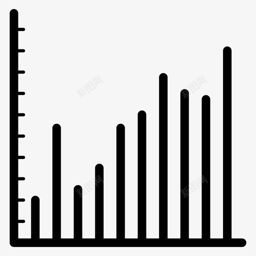 条形图区域图表图标svg_新图网 https://ixintu.com 区域 图表 条形图 统计 集合11