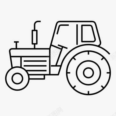 拖拉机农业耕作图标图标