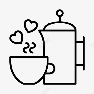 母亲节床上早餐咖啡图标图标
