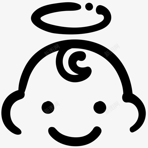 天使化身婴儿图标svg_新图网 https://ixintu.com 化身 化身基本轮廓涂鸦 天使 婴儿 涂鸦 男孩