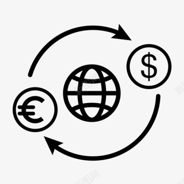 外汇商业货币汇率图标图标