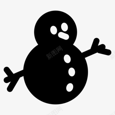雪人玩具冬天图标图标