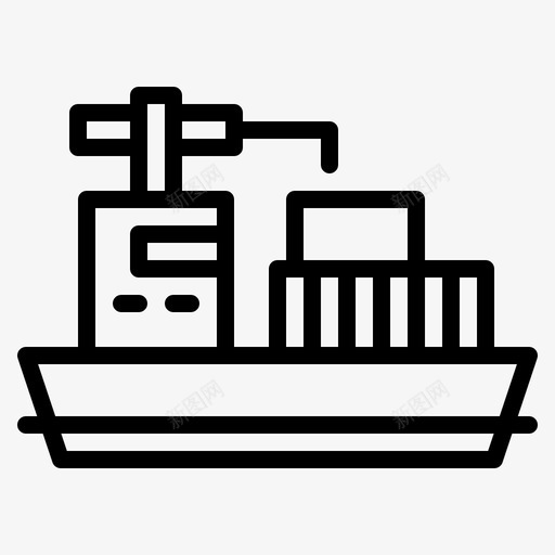 船集装箱物流图标svg_新图网 https://ixintu.com 物流 船 运输 集装箱