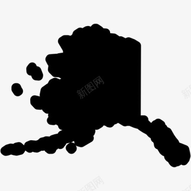 阿拉斯加阿拉斯加地图阿拉斯加州图标图标
