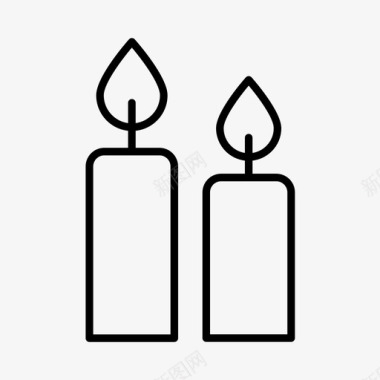 蜡烛健身冥想图标图标