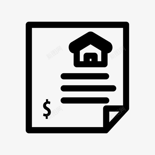 清单购买成本图标svg_新图网 https://ixintu.com 成本 房子 投资 抵押 挂牌 清单 购买