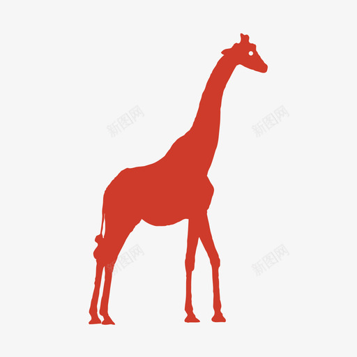 长颈鹿svg_新图网 https://ixintu.com 长颈鹿 鹿 动物 animal 简约 填充 单色