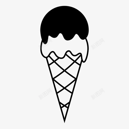 冰激凌甜筒甜甜图标svg_新图网 https://ixintu.com 冰激凌 旅行 甜甜 甜筒