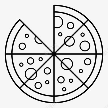 披萨八分之七八分之七除法图标图标