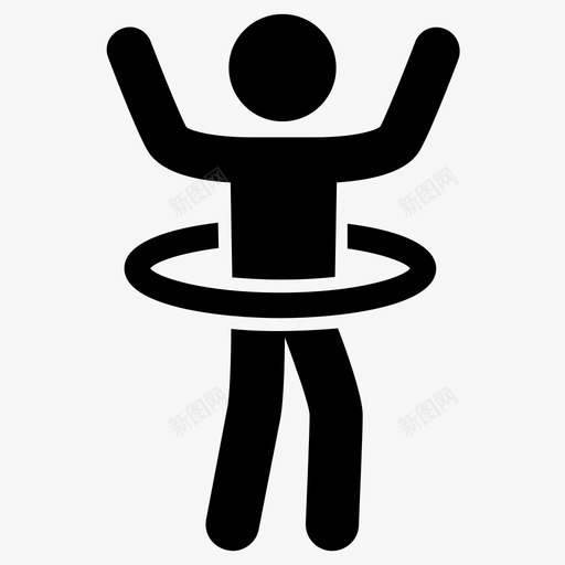 呼啦圈跳舞锻炼图标svg_新图网 https://ixintu.com 健身 呼啦圈 跳舞 运动 锻炼