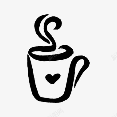 咖啡杯饮料咖啡因图标图标
