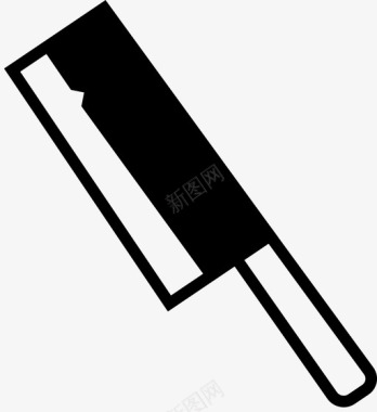 切肉刀厨师刀剁图标图标