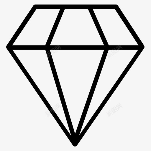钻石昂贵珠宝图标svg_新图网 https://ixintu.com 昂贵 珠宝 电子商务图标 钻石