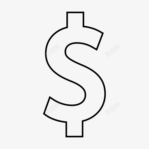钱现金货币图标svg_新图网 https://ixintu.com 支付 现金 电子商务线路 美元 货币 钱
