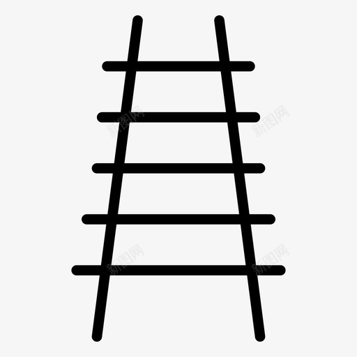 楼梯攀爬梯子图标svg_新图网 https://ixintu.com 向上 夏季和旅行线路图标 攀爬 梯子 楼梯 移动
