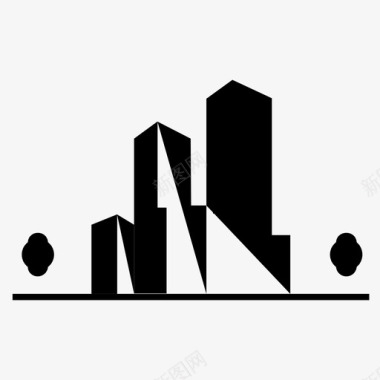 城市公司建筑图标图标