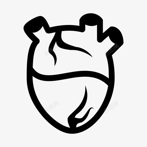 心脏解剖学绷带图标svg_新图网 https://ixintu.com 心脏 心脏病 心跳 绷带 解剖学