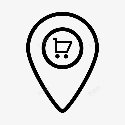 购物地点地图旅游图标svg_新图网 https://ixintu.com 地图 旅游 购物地点