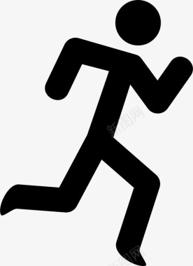 跑步运动棍棒图标图标