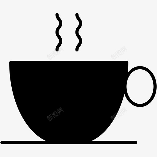 咖啡热咖啡马克杯图标svg_新图网 https://ixintu.com 冬季固体 咖啡 热咖啡 马克杯