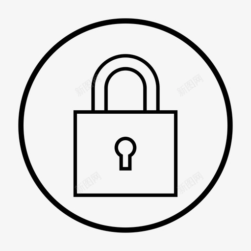 挂锁隐私封条图标svg_新图网 https://ixintu.com 关闭 安全 封条 挂锁 银行圈 隐私