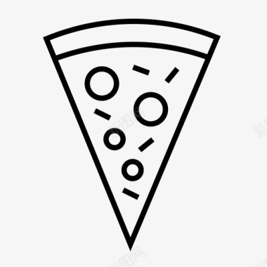 披萨上的城市披萨菜肴食物图标图标