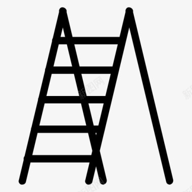 梯子构造向上图标图标