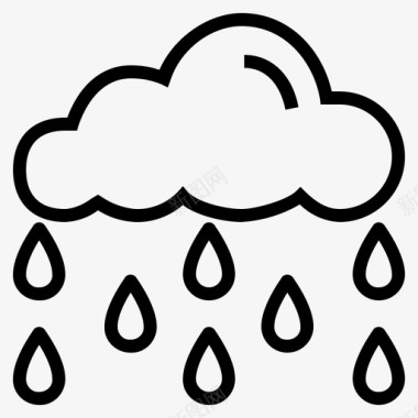 下雨潮湿天气图标图标