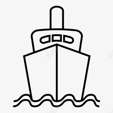 船邮轮海洋图标图标