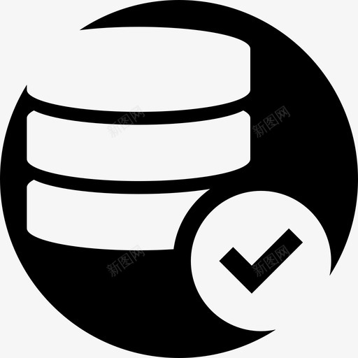 数据库正常存储勾号图标svg_新图网 https://ixintu.com 勾号 存储 数据库正常 网络负空间