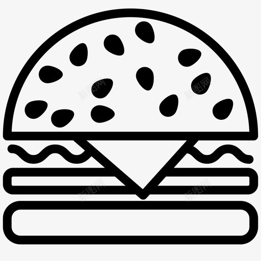 汉堡包子吃图标svg_新图网 https://ixintu.com 包子 包子女孩 吃 快餐 汉堡 汉堡包 食物饮料2