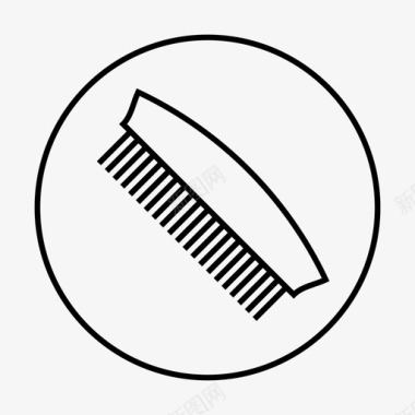 梳子发髻时尚图标图标