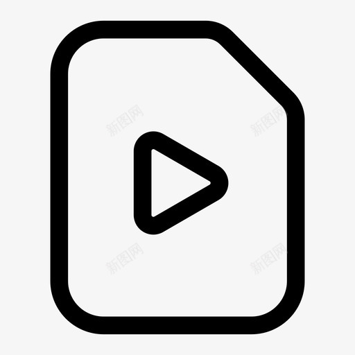 播放文件媒体音乐图标svg_新图网 https://ixintu.com 媒体 播放文件 清晰的文件 视频 音乐