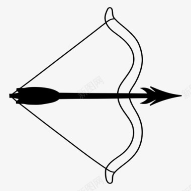 弓箭狩猎中世纪图标图标