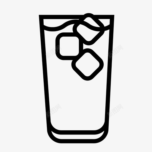 玻璃冷饮饮料图标svg_新图网 https://ixintu.com 一杯水 冰 冷饮 玻璃 食物和烹饪 饮料