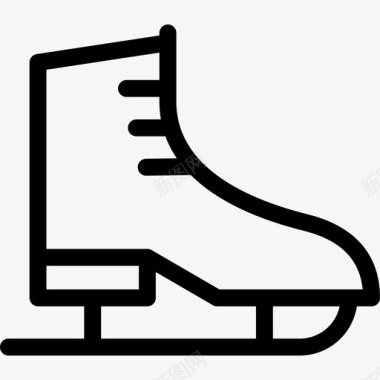 滑冰鞋面朝右运动套装直线型图标图标