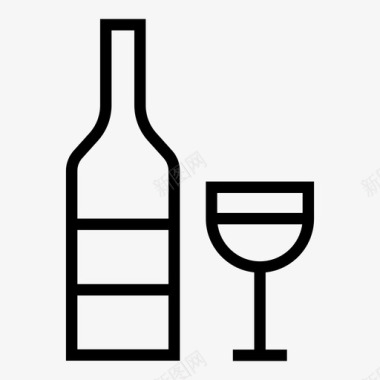 葡萄酒欧洲食品图标图标