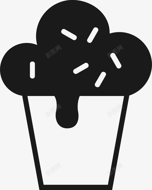 冰激凌蛋卷冰淇淋凉爽图标svg_新图网 https://ixintu.com 冰激凌 凉爽 炎热的天气 蛋卷冰淇淋