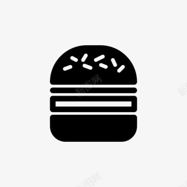 汉堡牛肉黑面包图标图标