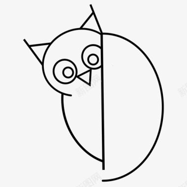 猫头鹰鸟蛋图标图标