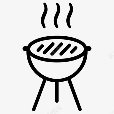 烧烤烹饪夏季图标图标