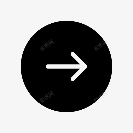 右箭头按钮方向图标svg_新图网 https://ixintu.com 右箭头 按钮 方向 方形 简单线条图标