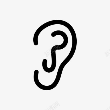 耳朵听觉器官图标图标