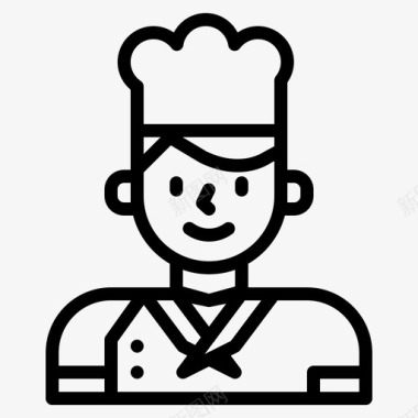 厨师化身烹饪图标图标