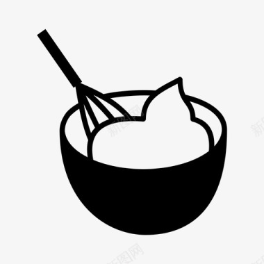 打蛋器碗图标图标