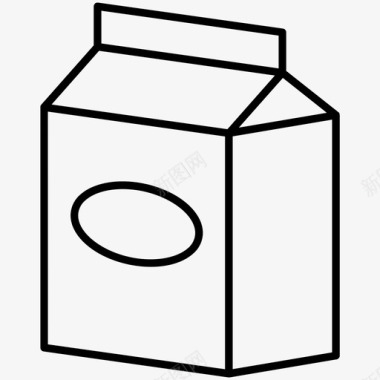 牛奶盒饮料新鲜图标图标