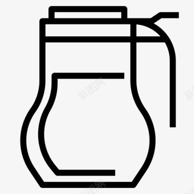 糖浆罐容器简单糖浆图标图标