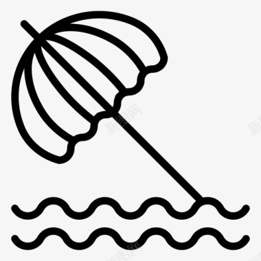 伞水海图标图标