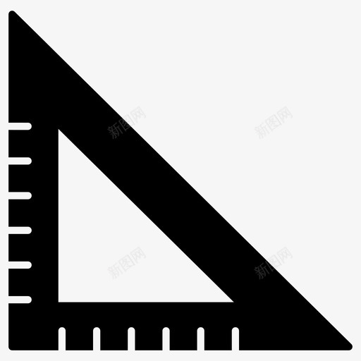 设置正方形几何测量图标svg_新图网 https://ixintu.com 三角形 几何 教育实体 测量 直尺 设置正方形